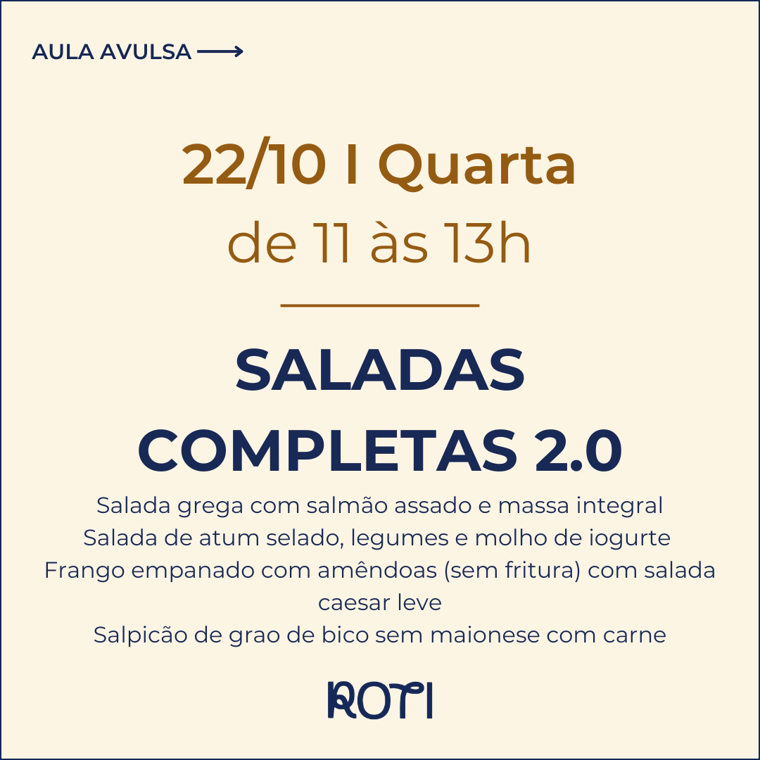 Saladas Completas 2.0 | 22/10 11-13h