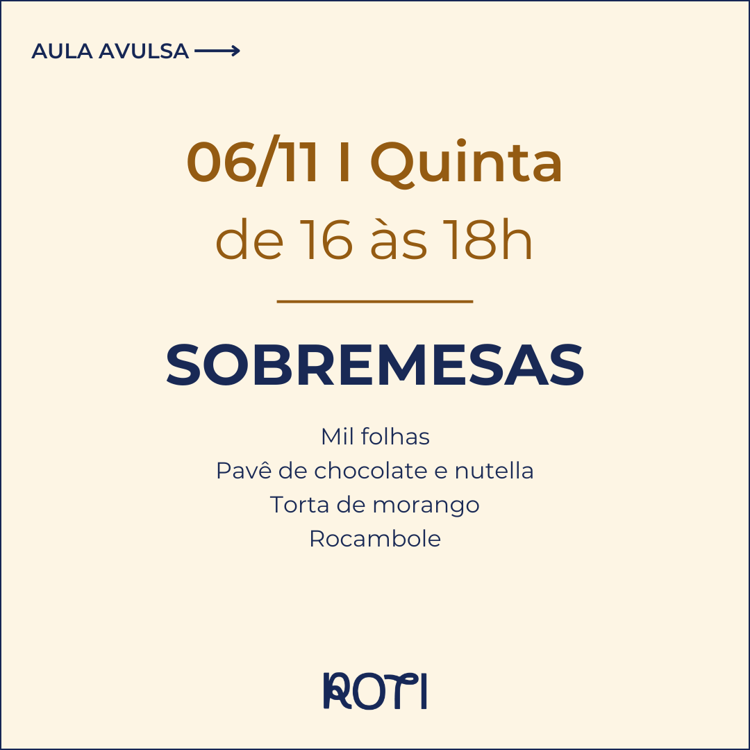 Sobremesas | 06/11 16-18h