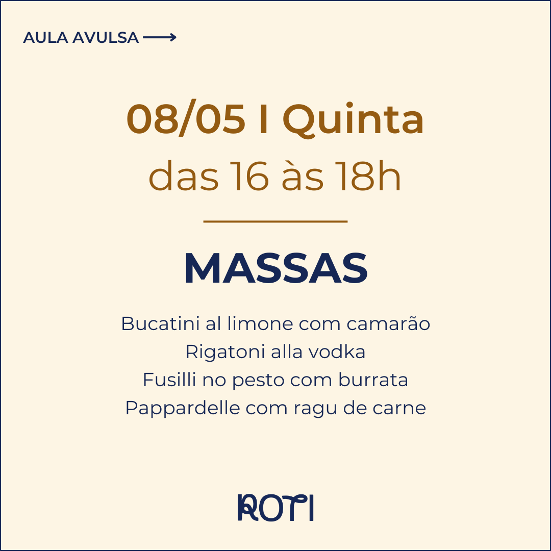 Massas | 08/05 16-18h