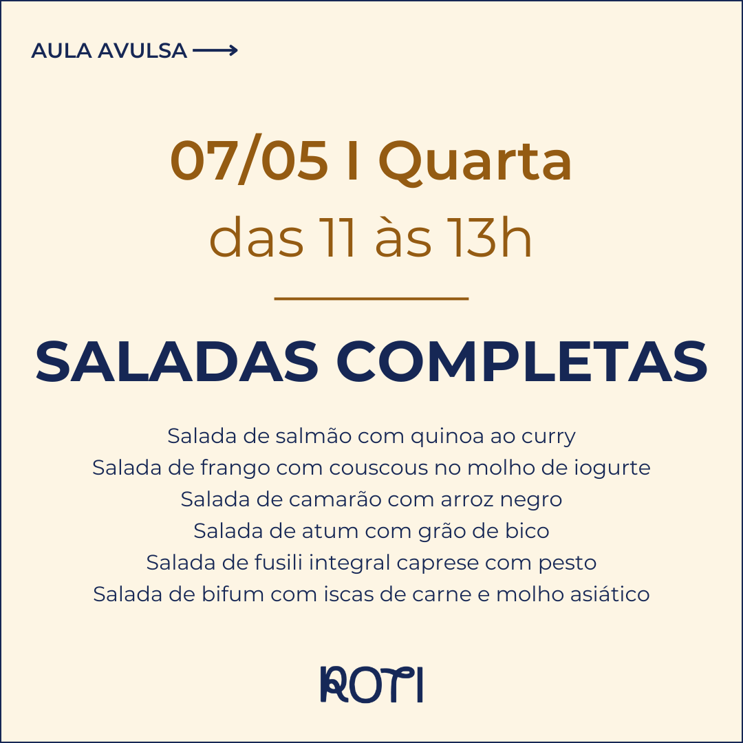 Saladas Completas | 07/05 11-13h