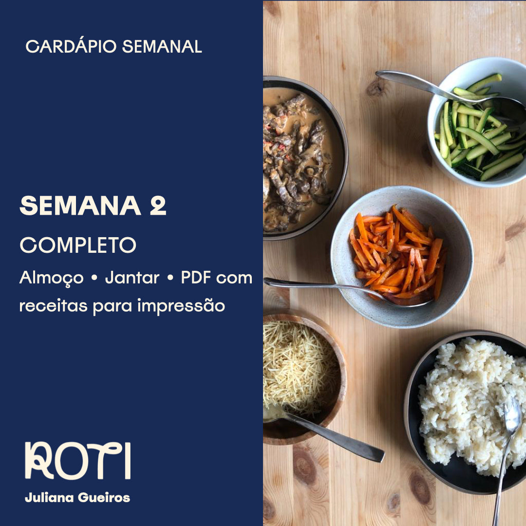 Cardápio Completo - Semana 2