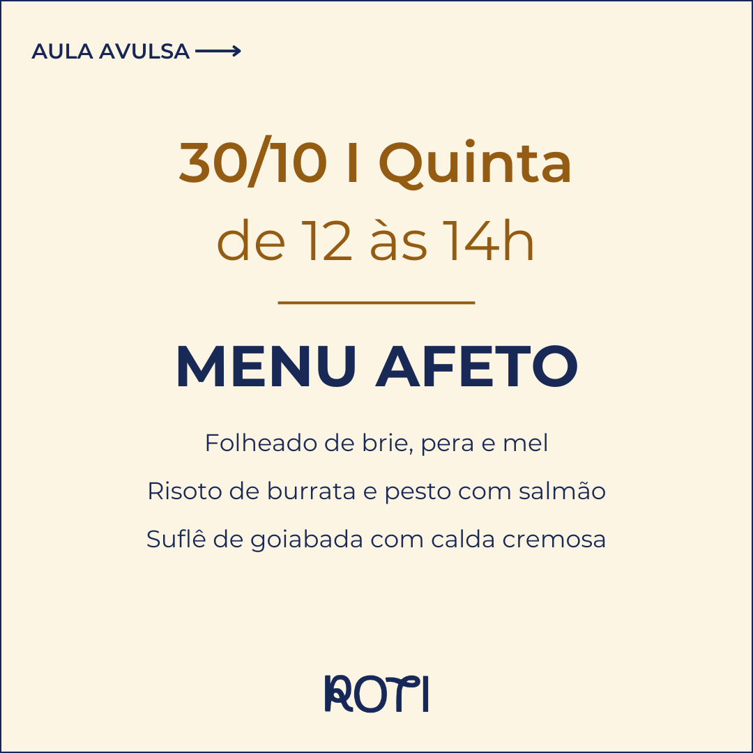 Menu Afeto | 30/10 12-14h