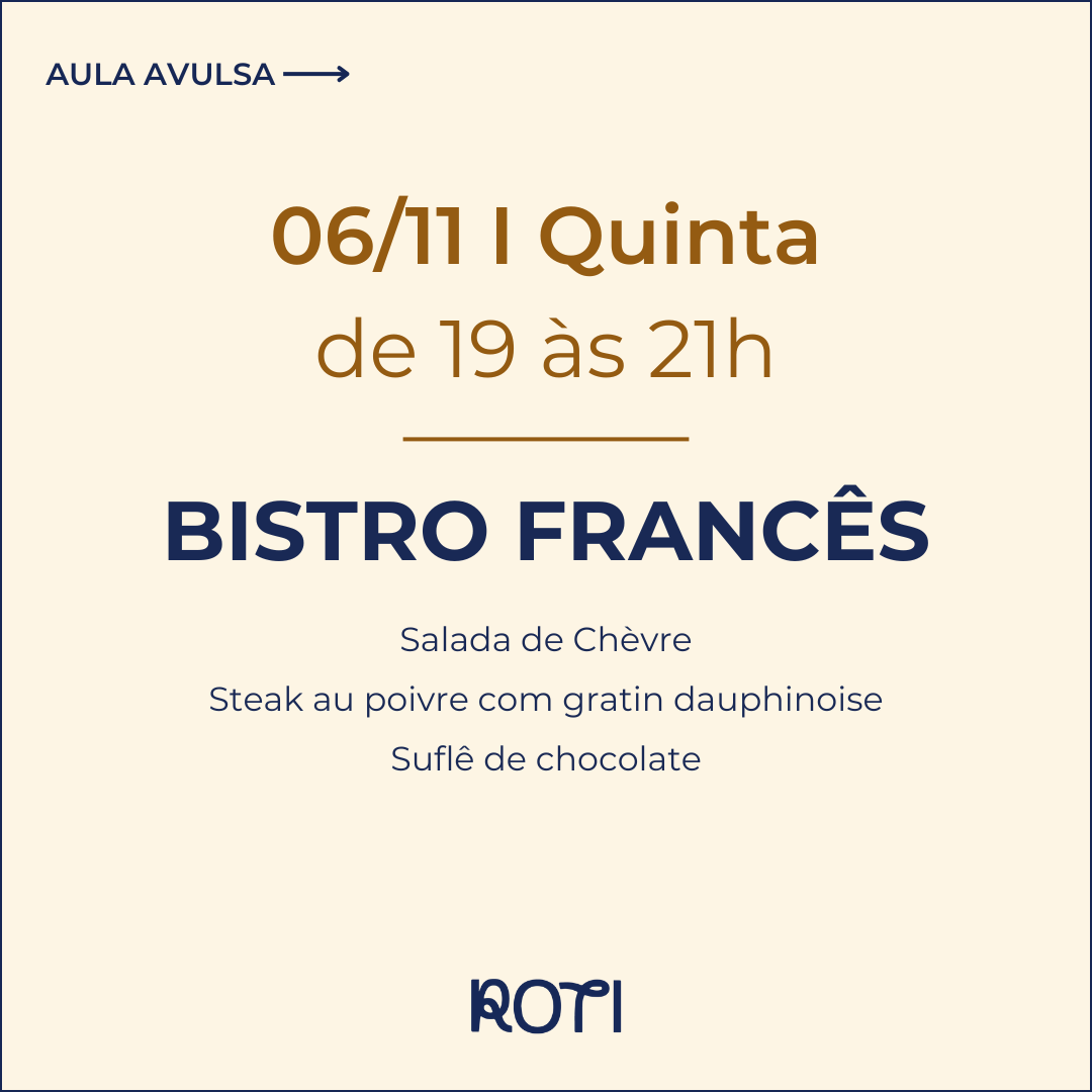 Bistro Francês | 06/11 19-21h