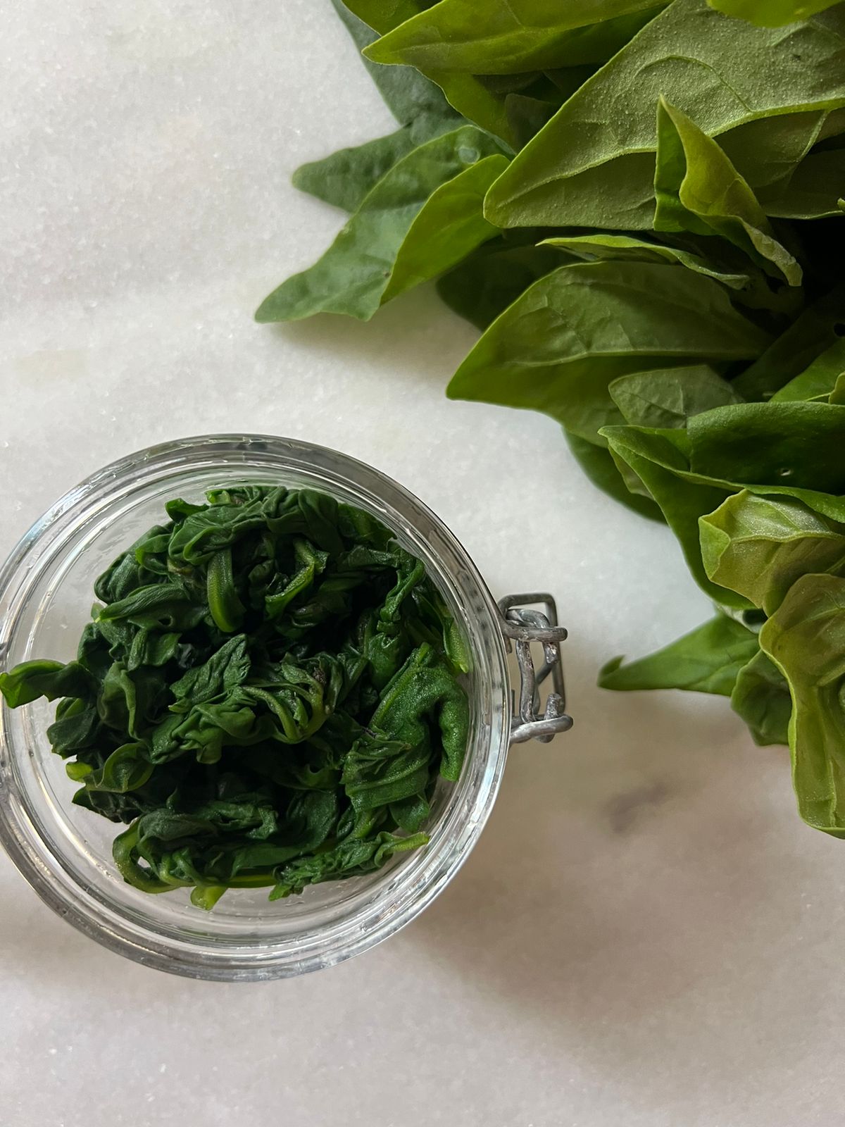 Espinafre branqueado