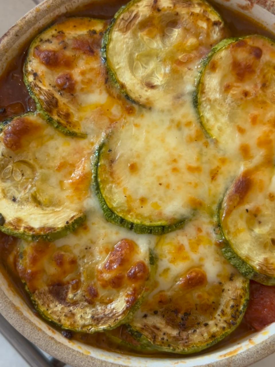 Lasanha de abobrinha com carne moída