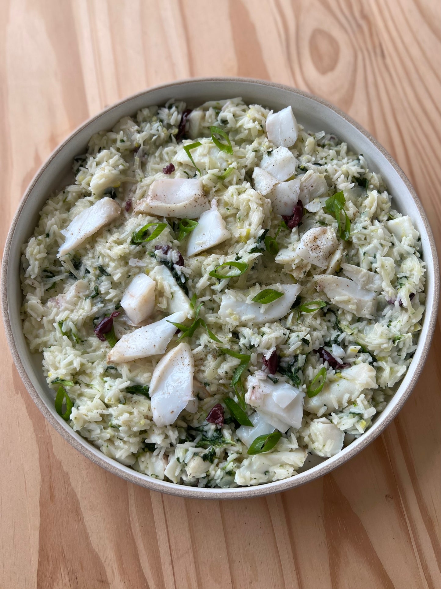 Arroz cremoso de bacalhau