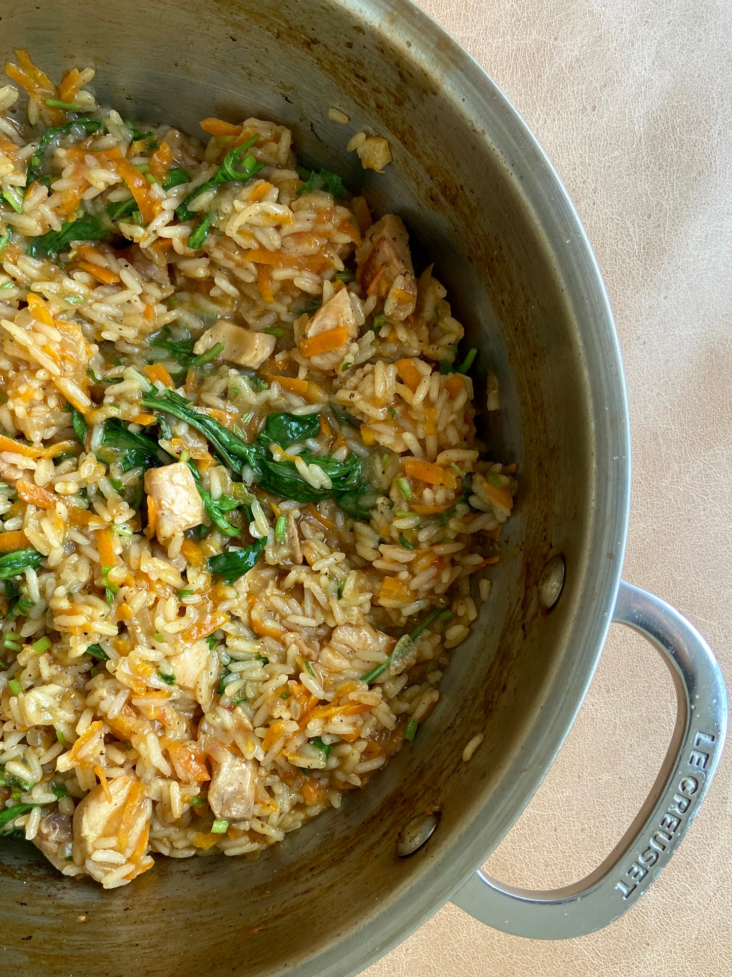Arroz cremoso de frango