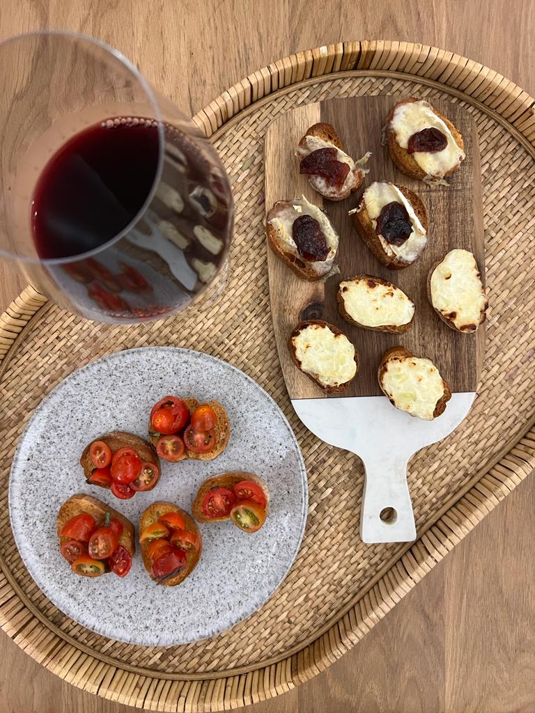 Bruschettas na air fryer