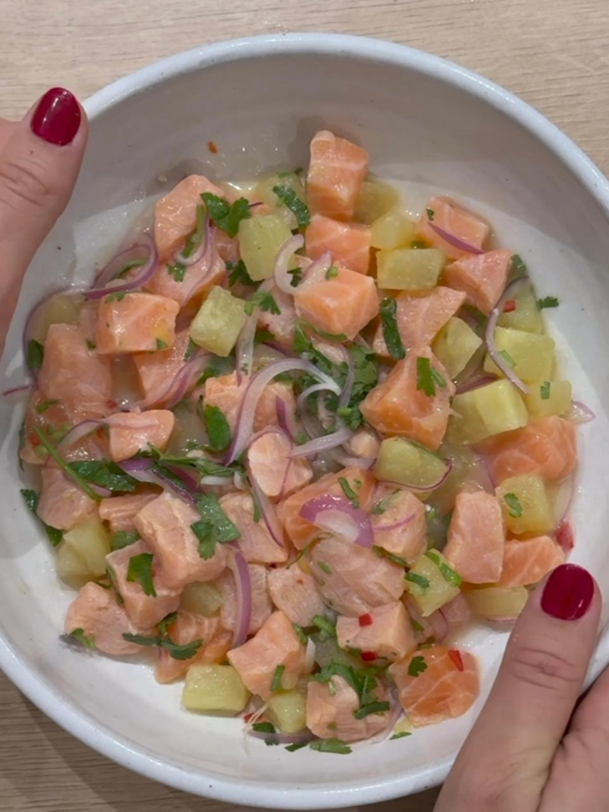 Ceviche de salmão