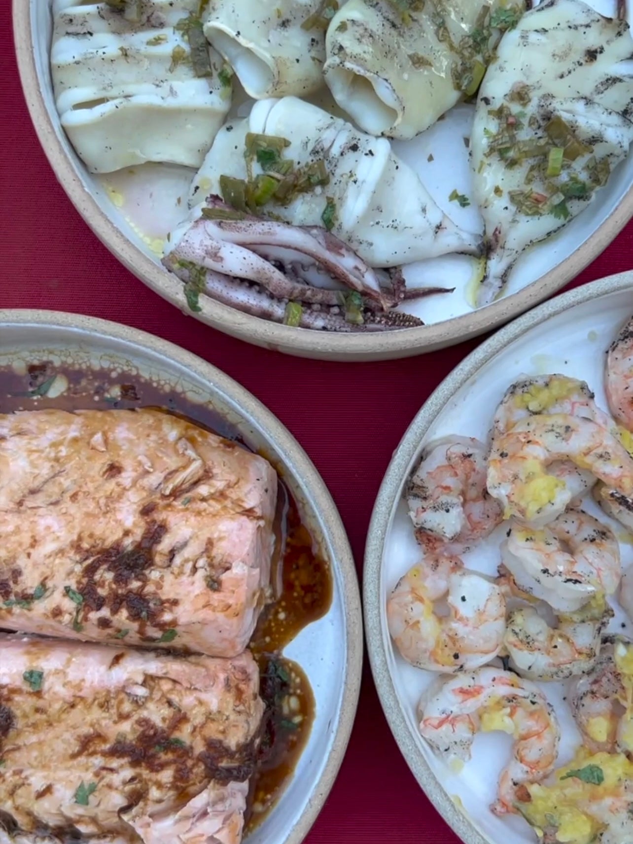 Churrasco de frutos do mar