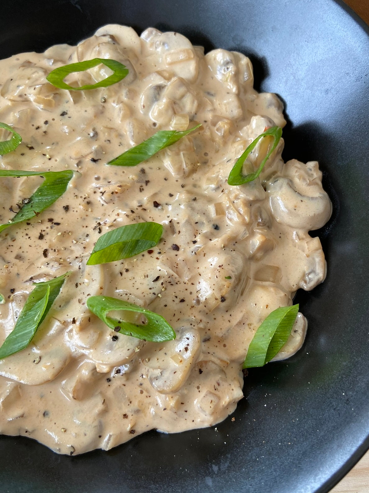 Estrogonofe de cogumelos