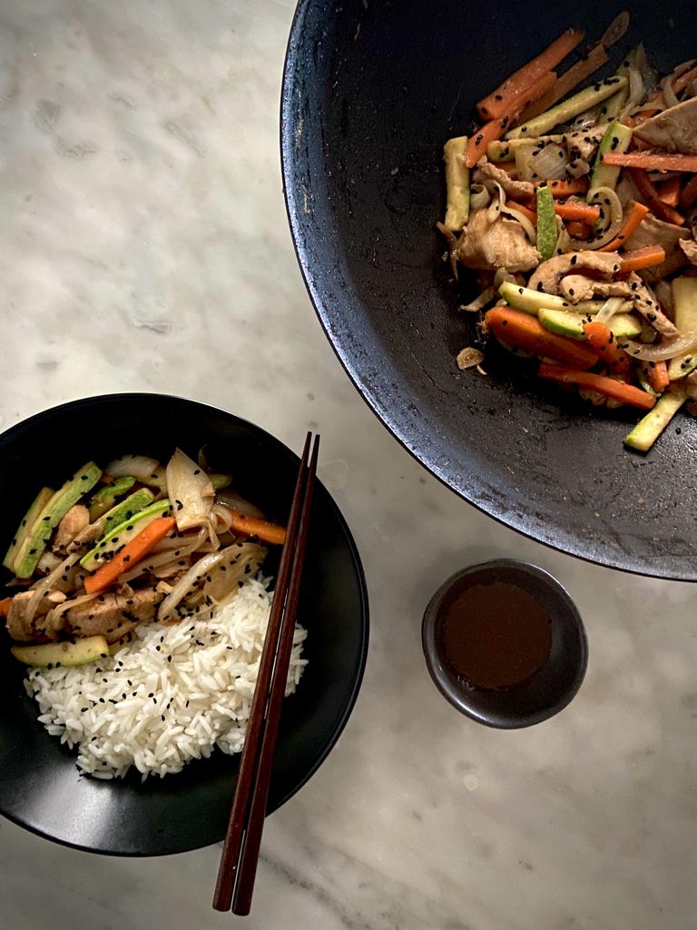 Stir fry de frango