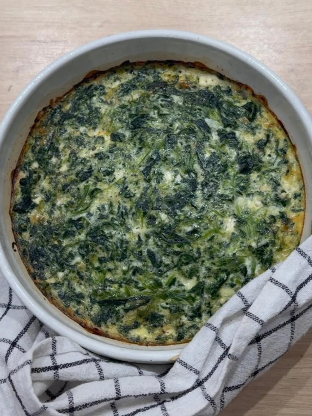 Tortinha de espinafre sem farinha