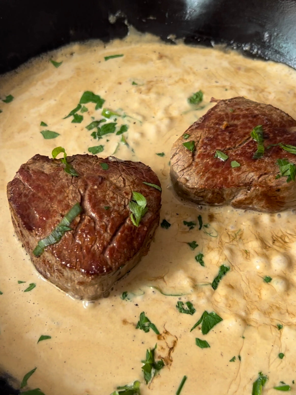 Medalhão com molho mostarda