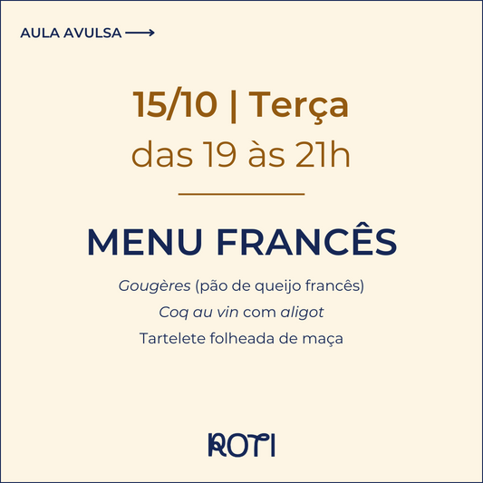 Menu Francês | 15/10 19-21h