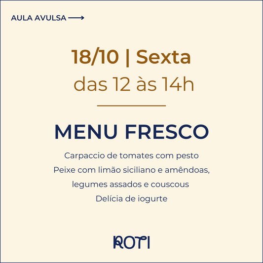 Menu Fresco | 18/10 12-14h