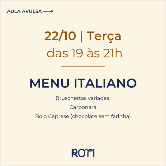 Menu Italiano | 22/10 19-21h