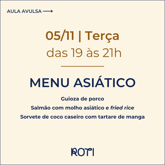 Menu Asiático | 05/11 19-21h