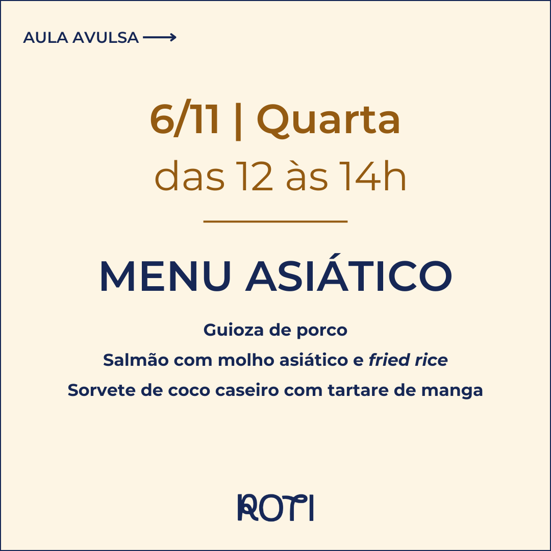 Menu Asiático | 06/11 12-14h