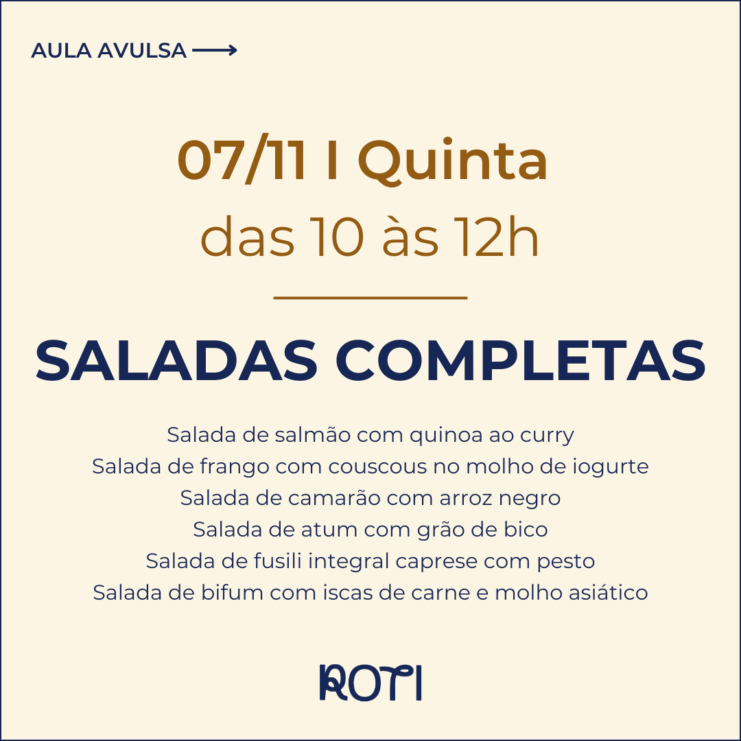 Saladas Completas | 07/11 10-12h