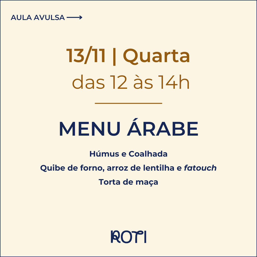 Menu Árabe | 13/11 12-14h