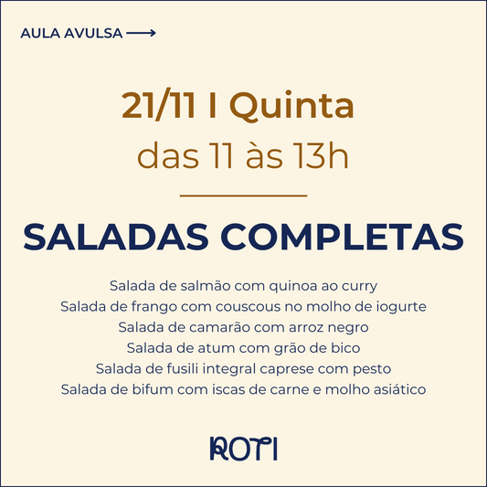 Saladas Completas | 21/11 11-13h