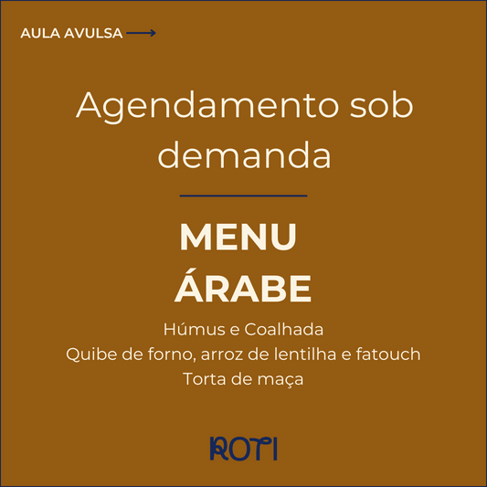 Menu Árabe | Sob demanda