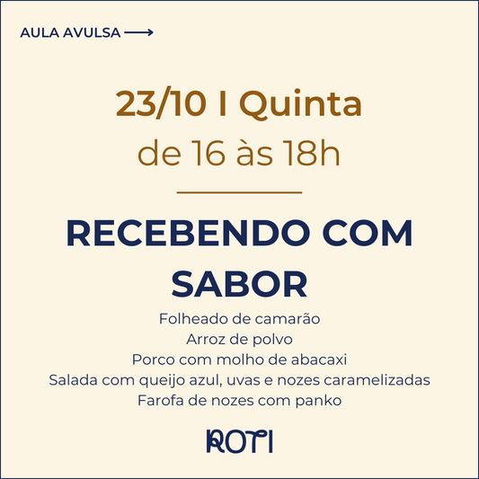 Recebendo com Sabor | 23/10 16-18h