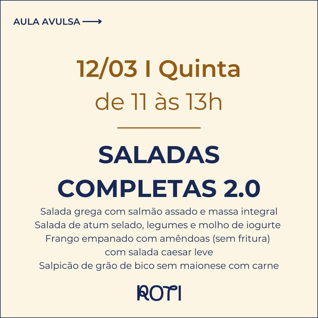 Saladas Completas 2.0 | 12/03 11-13h