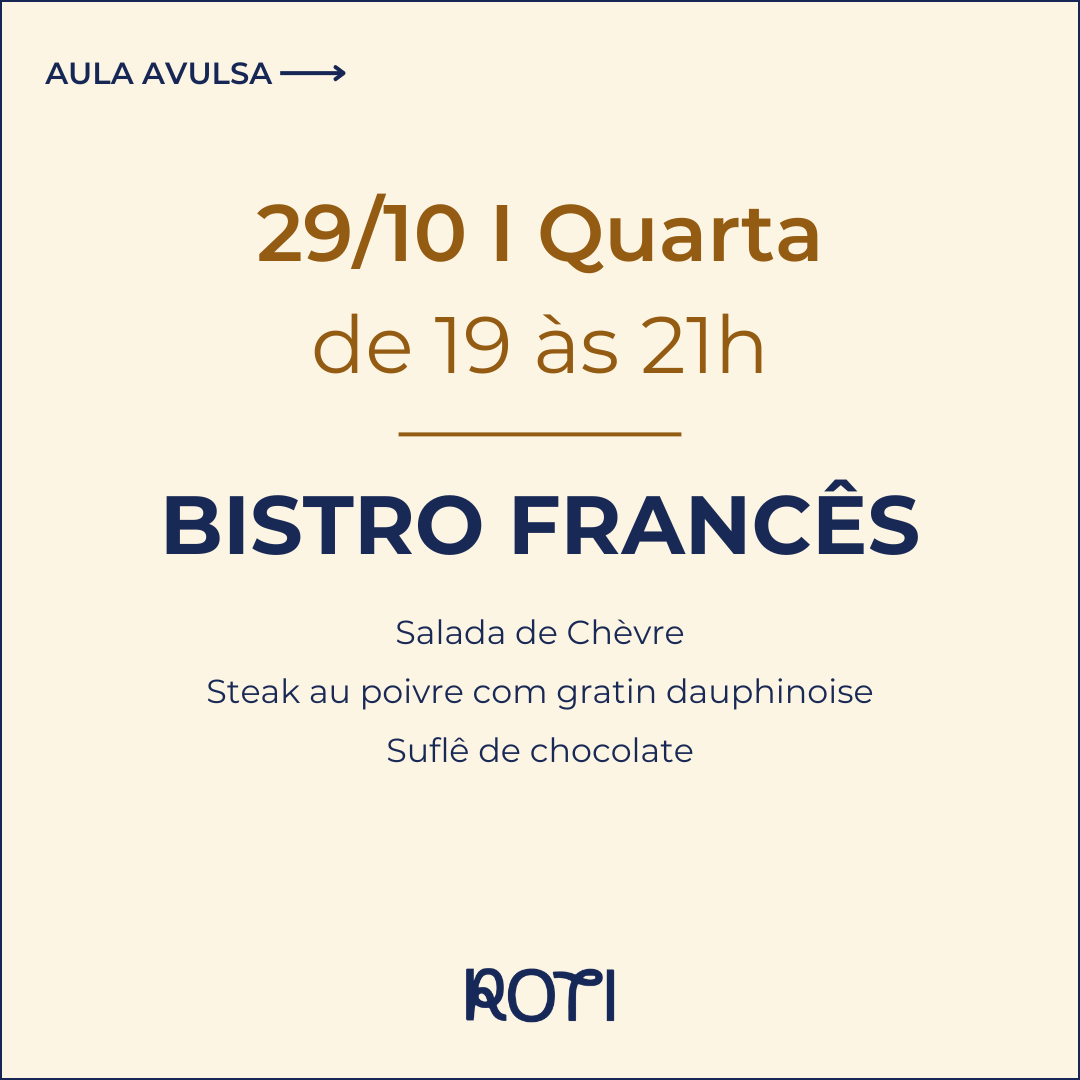Bistro Francês | 29/10 19-21h