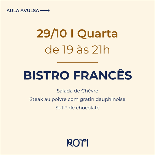 Bistro Francês | 29/10 19-21h