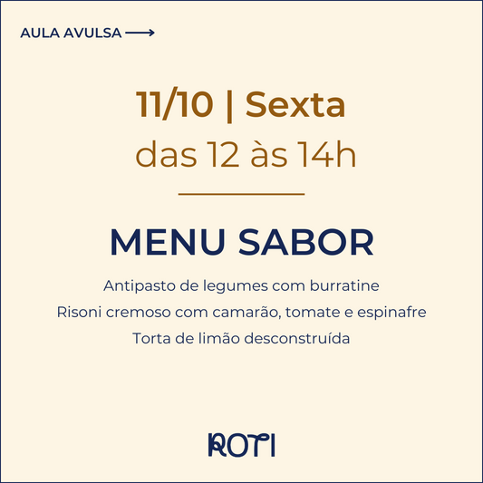 Menu Sabor | 11/10 12-14h