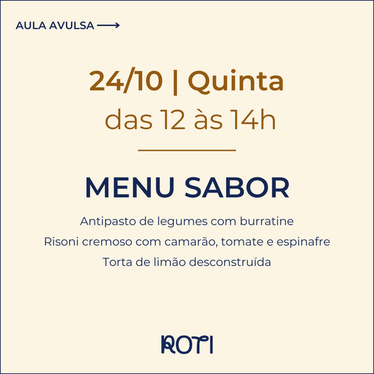 Menu Sabor | 24/10 12-14h