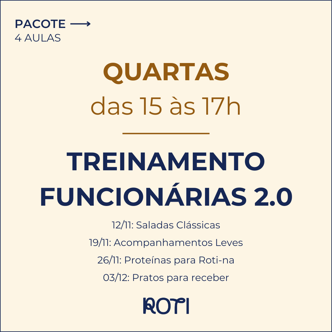 Treinamento para Funcionárias 2.0 | Quartas [Nov]