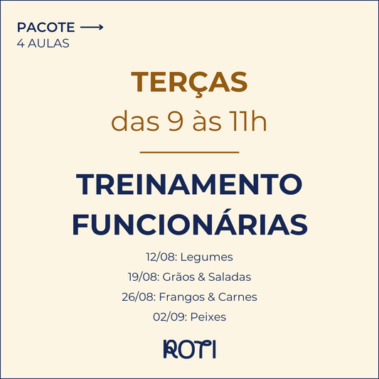 Treinamento para Funcionárias | Terças Manhã [Agos/Set]