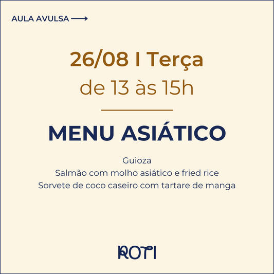 Menu Asiático | 26/08 13-15h