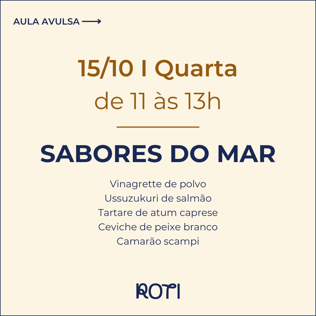 Sabores do Mar | 15/10 11-13h