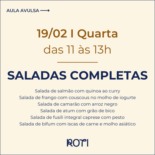 Saladas Completas | 19/02 11-13h