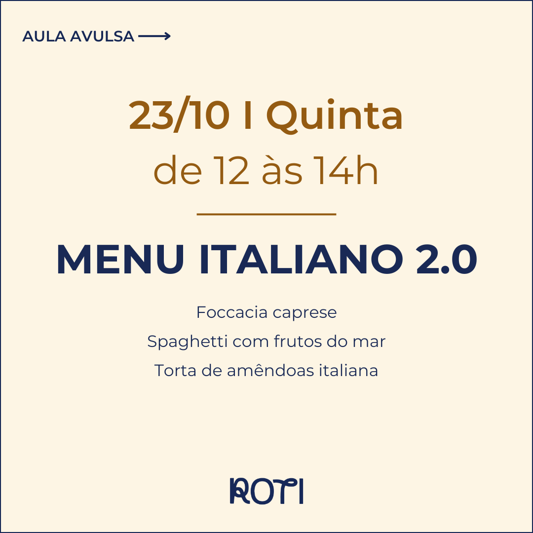 Menu Italiano 2.0 | 23/10 12-14h