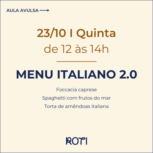 Menu Italiano 2.0 | 23/10 12-14h
