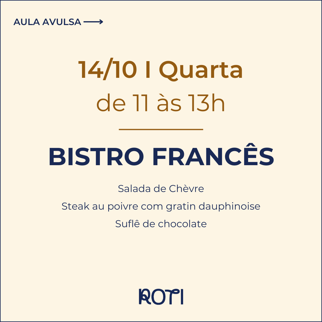 Bistro Francês | 14/10 11-13h