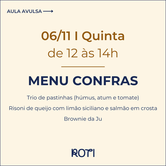 Menu Confras | 06/11 12-14h