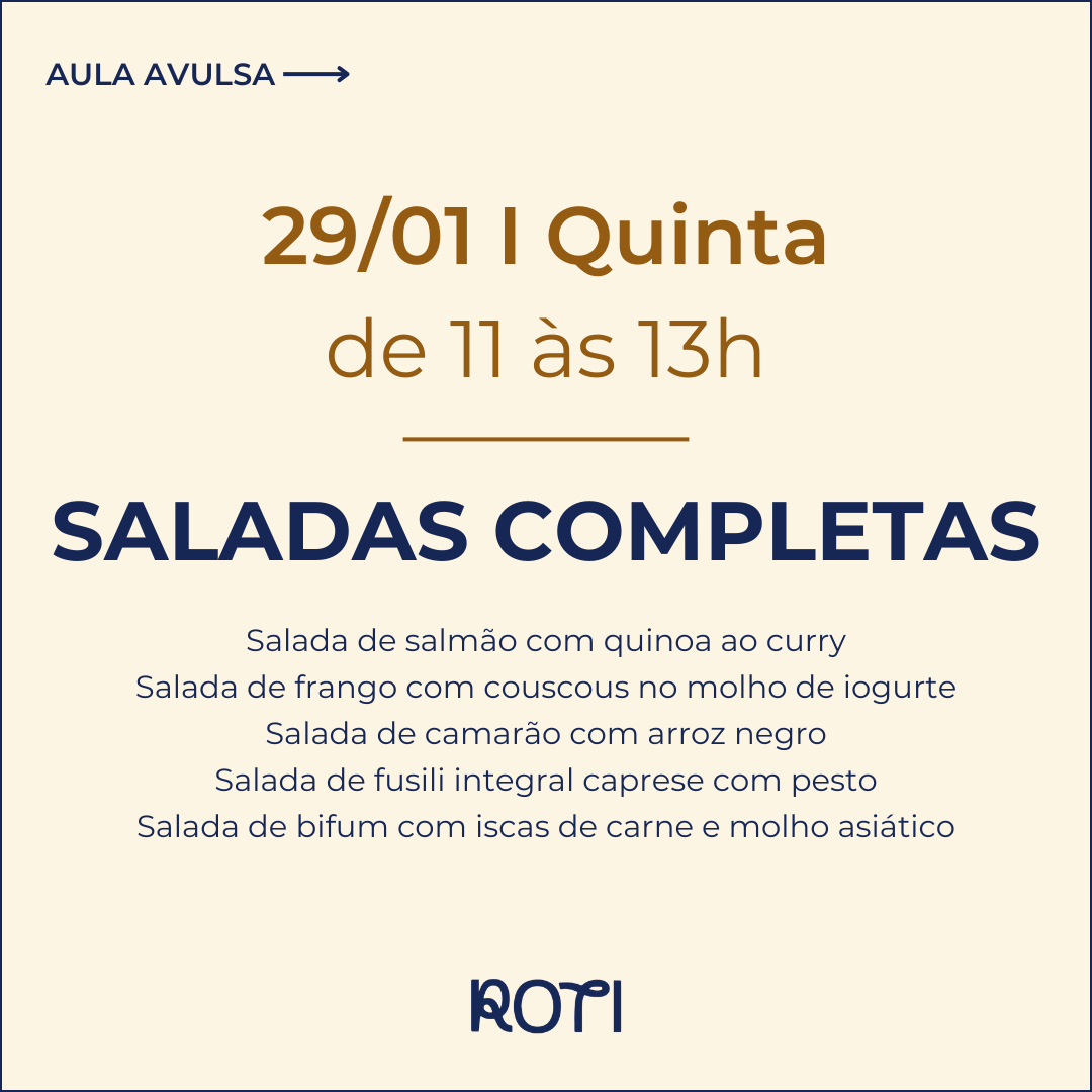 Saladas Completas | 29/01 11-13h