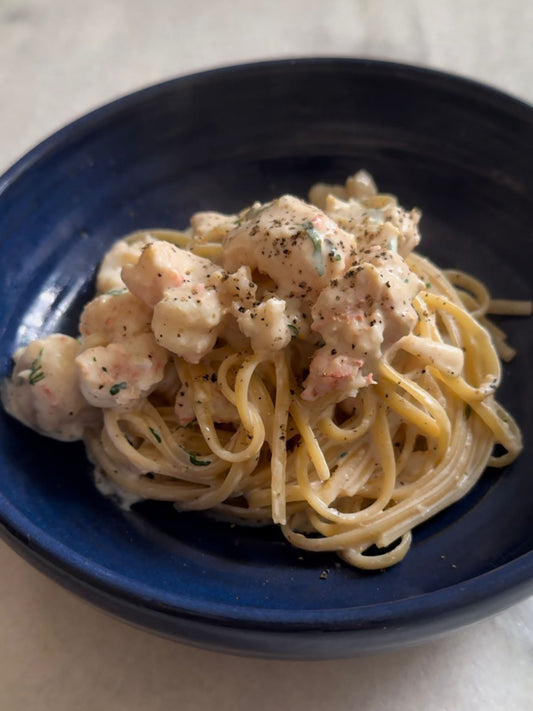 Linguine com molho cremoso de lagostim