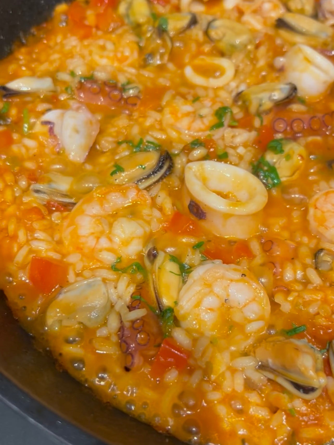 Paella de frutos do mar