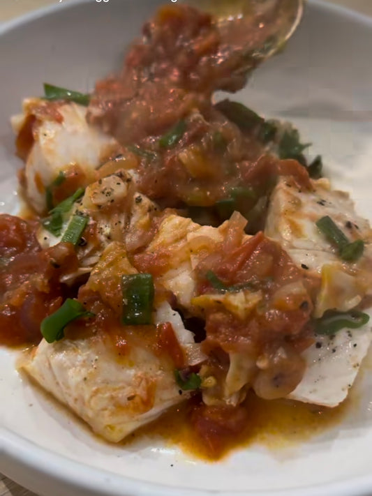 Robalo no molho de tomate