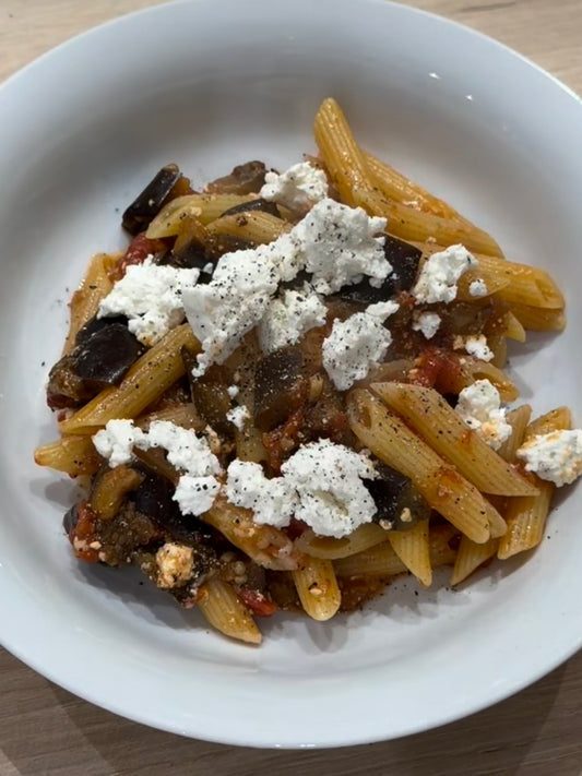Penne alla norma com ricota