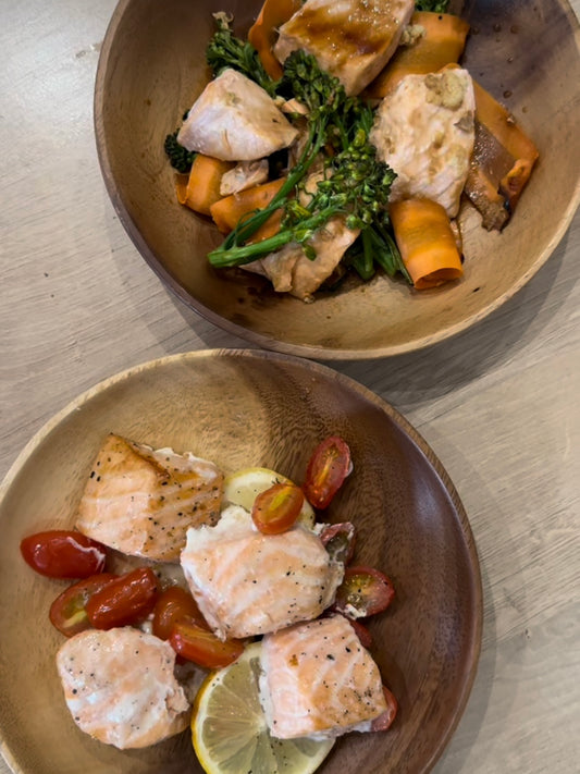 Salmão em papillote (duas versões)